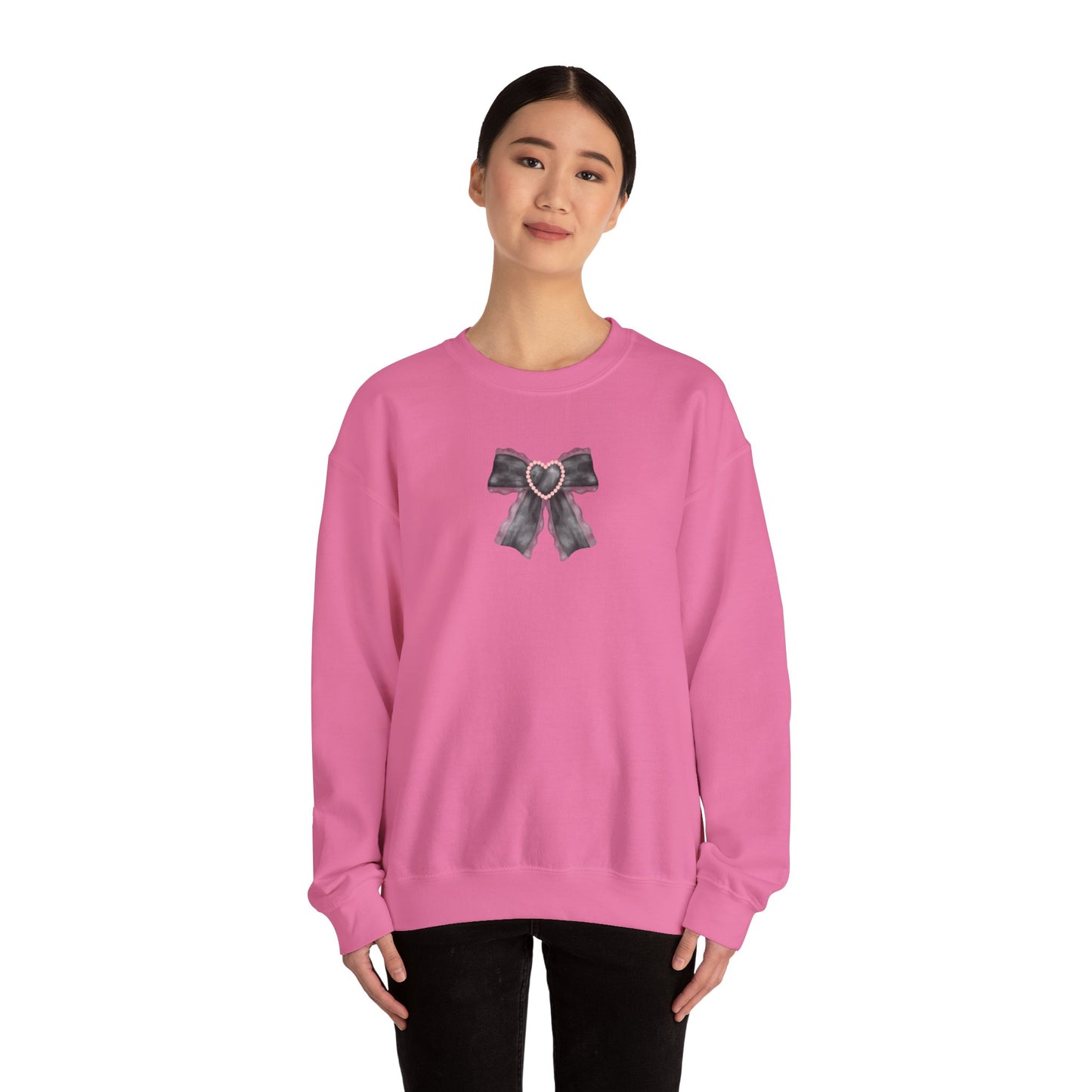 Black heart Bow Sweatshirt