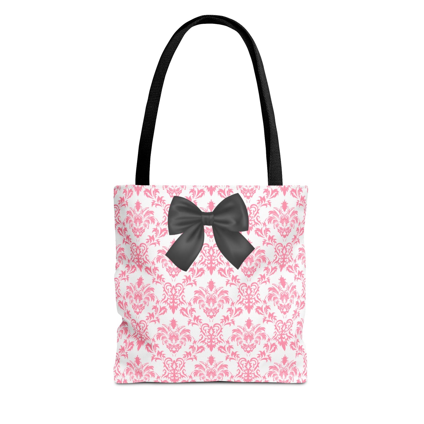 Pink & Black Damask Tote