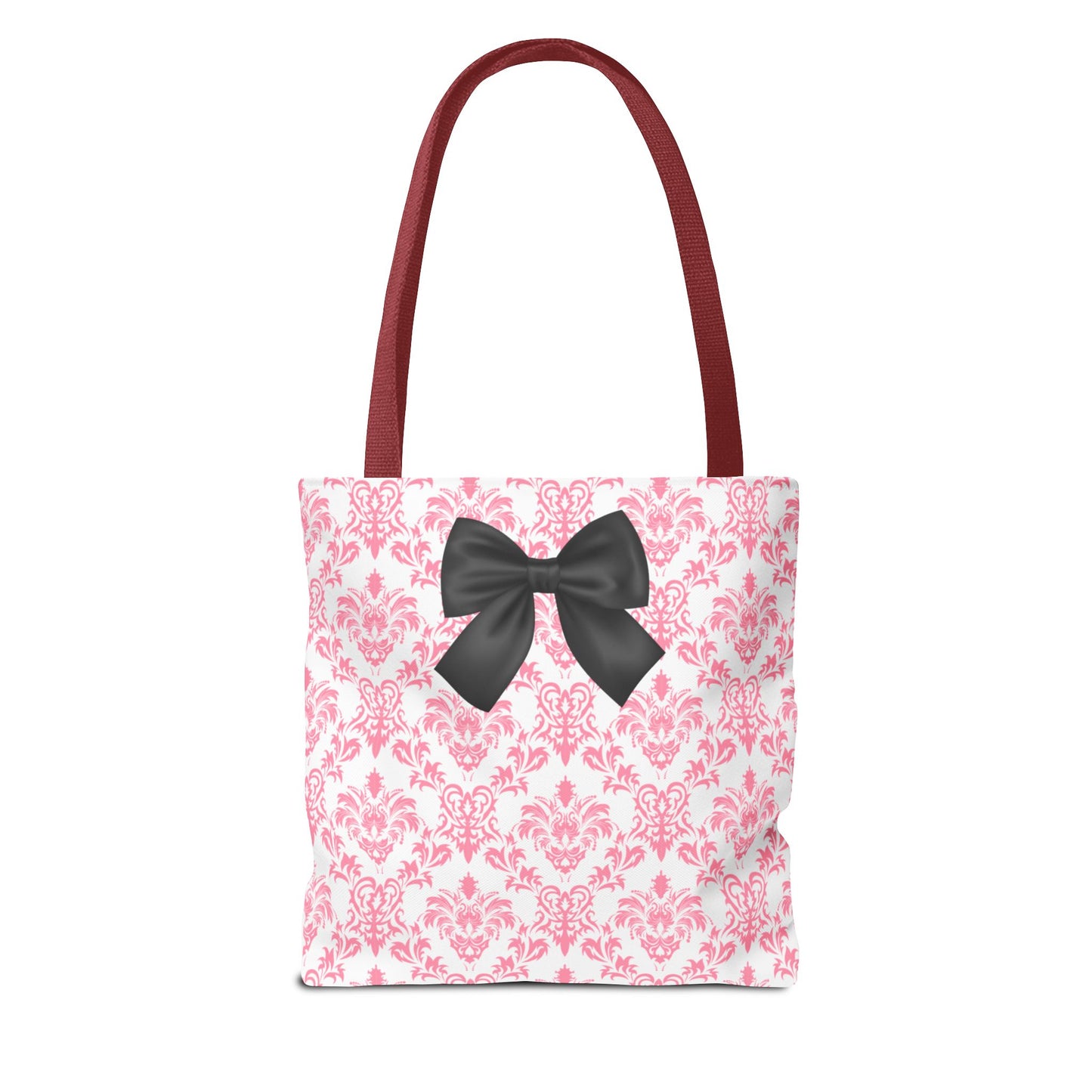 Pink & Black Damask Tote