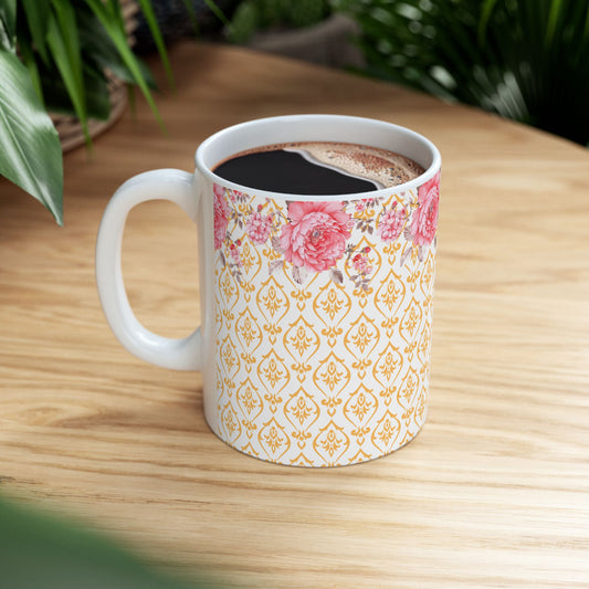 Yellow Floral Mug