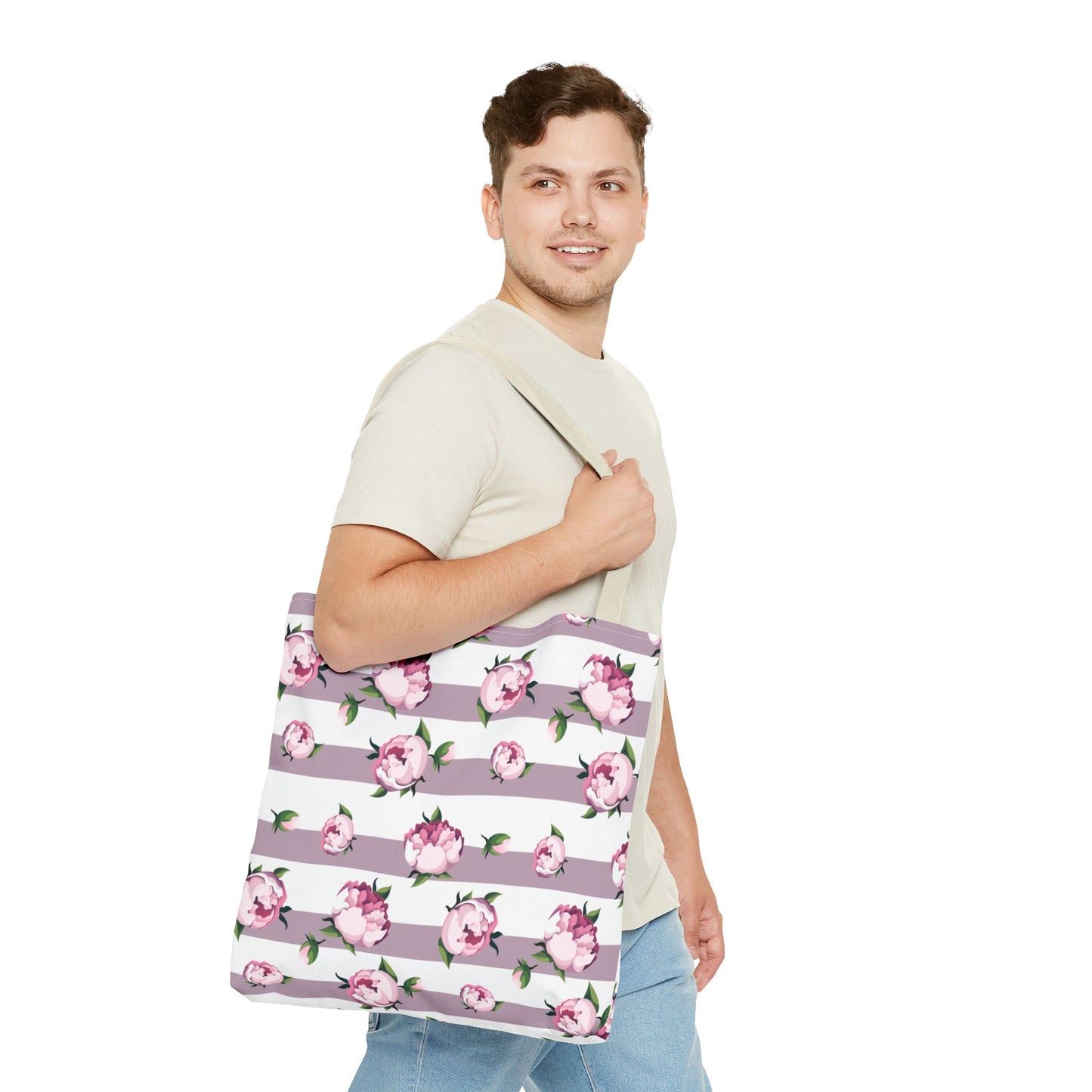 Floral Tote-Mauve