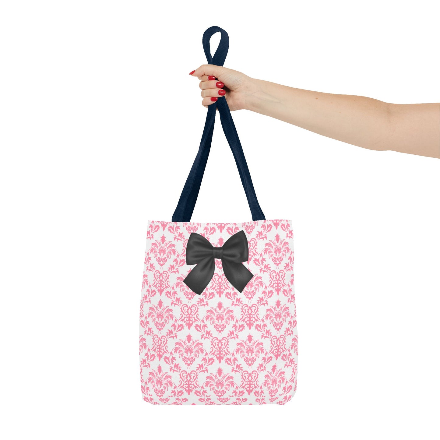 Pink & Black Damask Tote