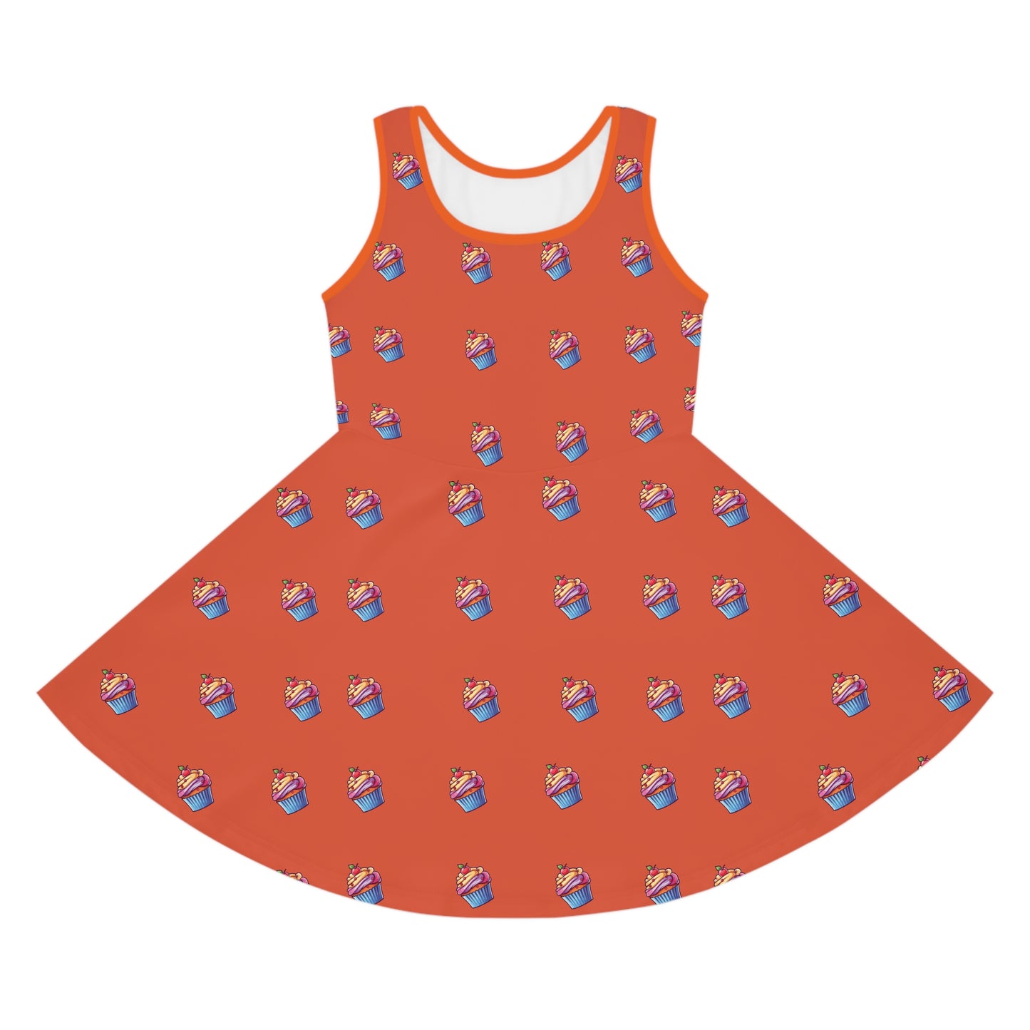 Orange Cupcake Dress-Kids