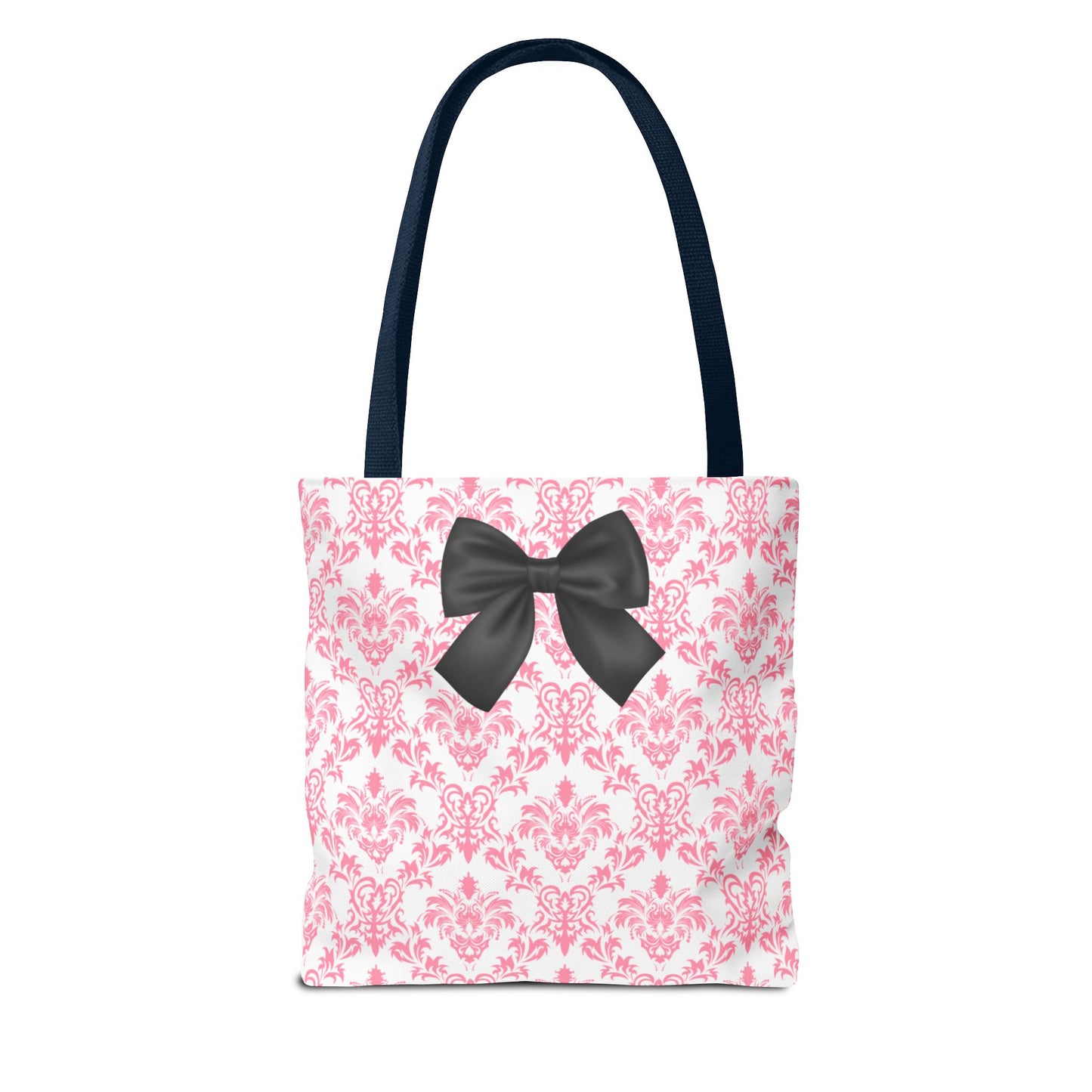 Pink & Black Damask Tote