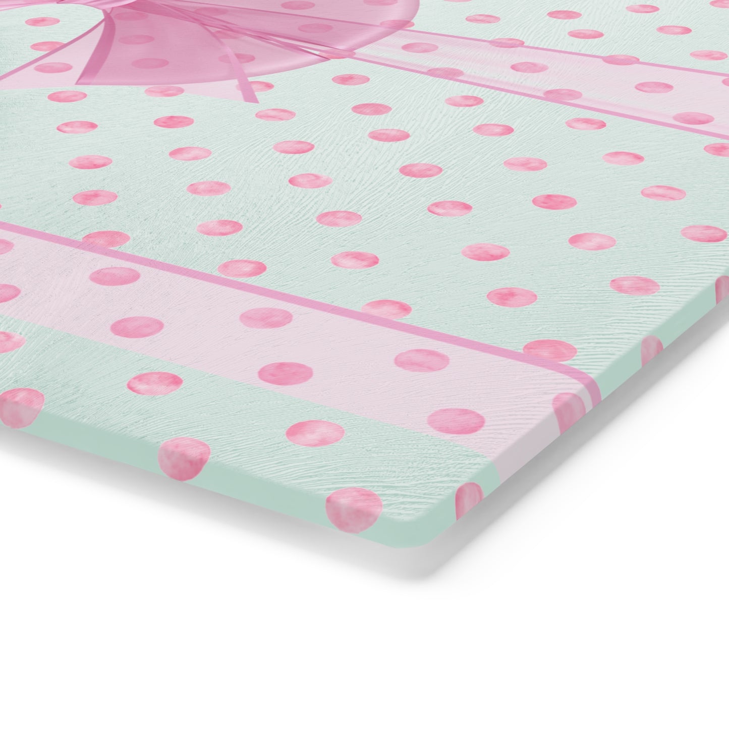 Pink Bow Cutting Board