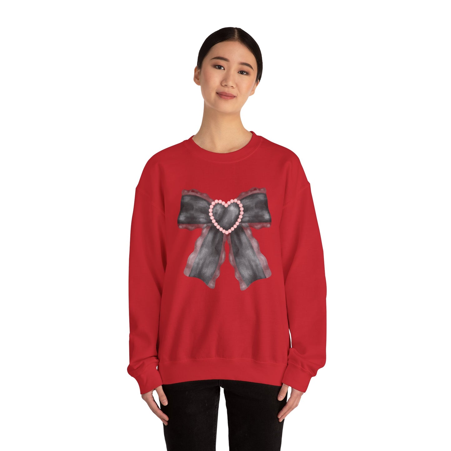 Black Bow w Pearls Sweatshirt