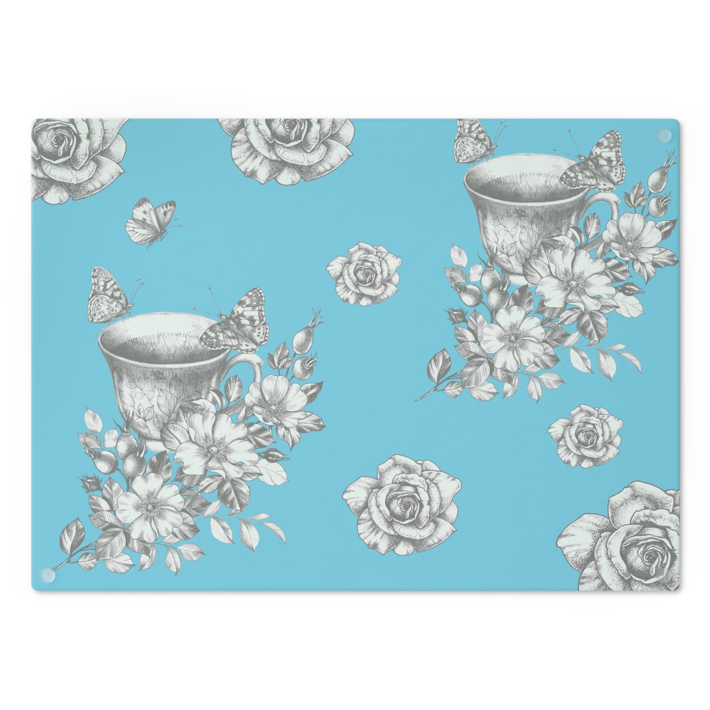 Vintage Cup Cutting Board-Teal