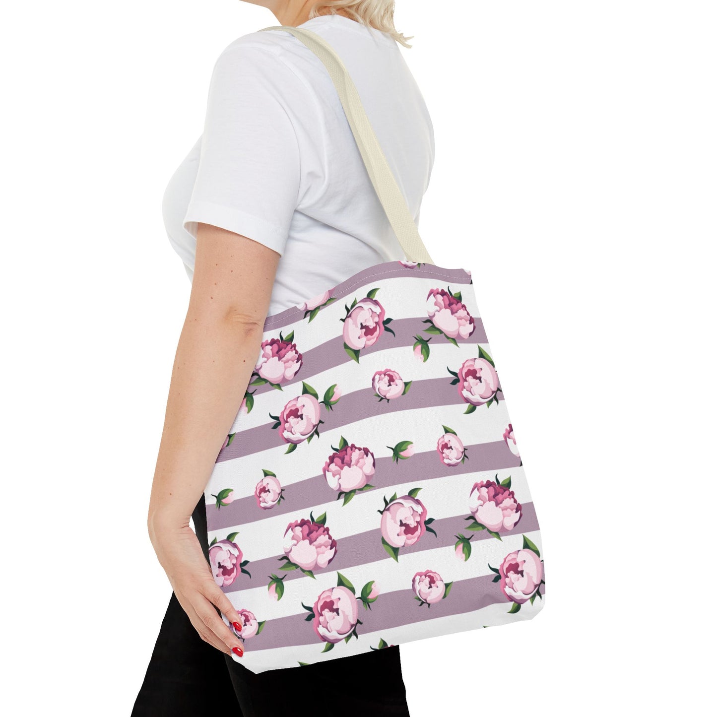 Floral Tote-Mauve