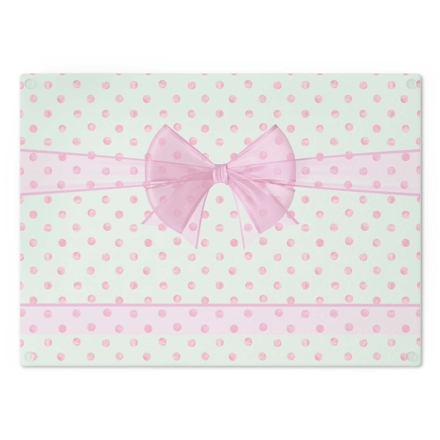 Pink Bow Cutting Board