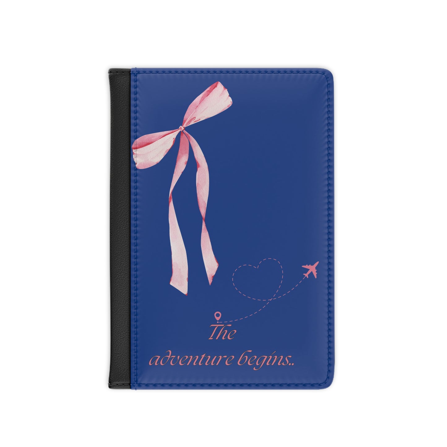 Pink Bow Passport Holder-Blue