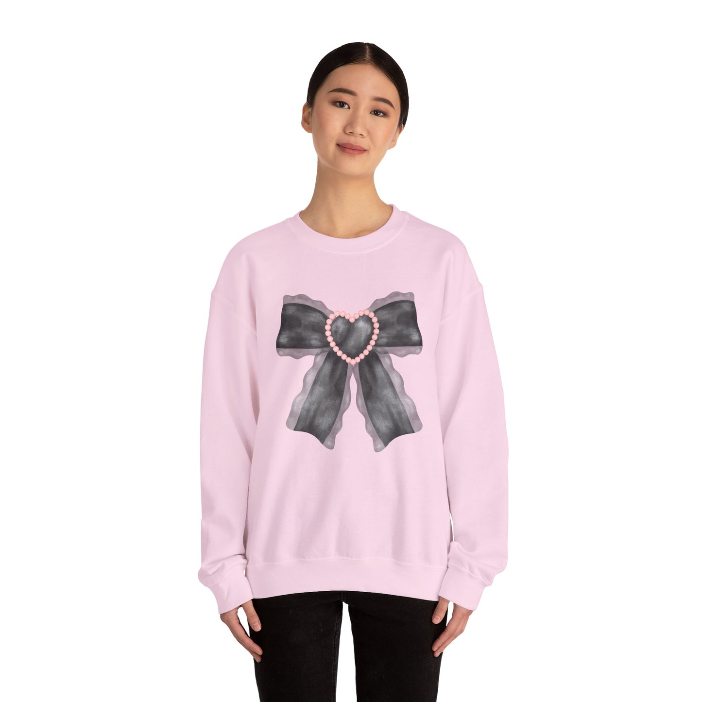 Black Bow w Pearls Sweatshirt