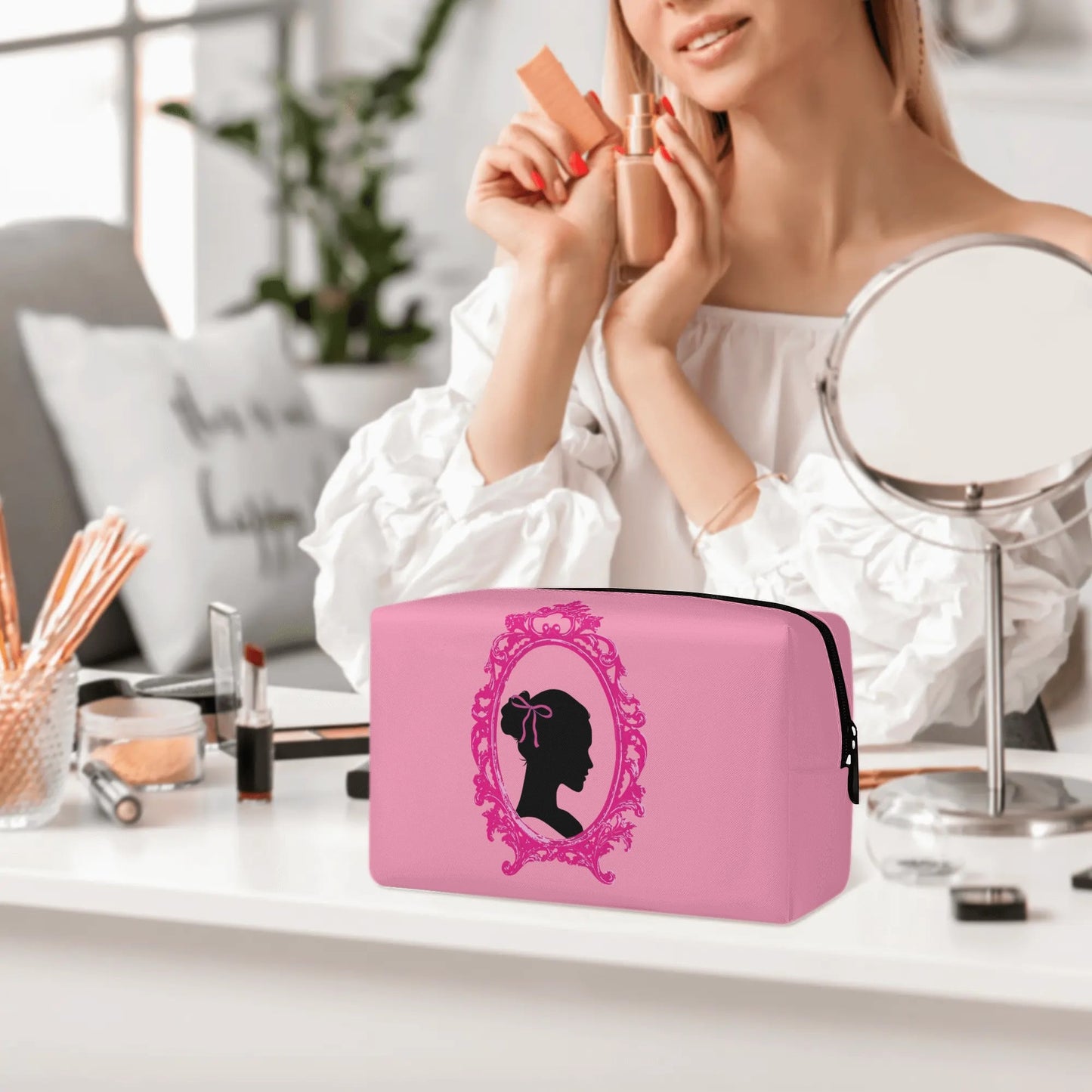 Bridgerton Beauty Makeup Bag-Pink