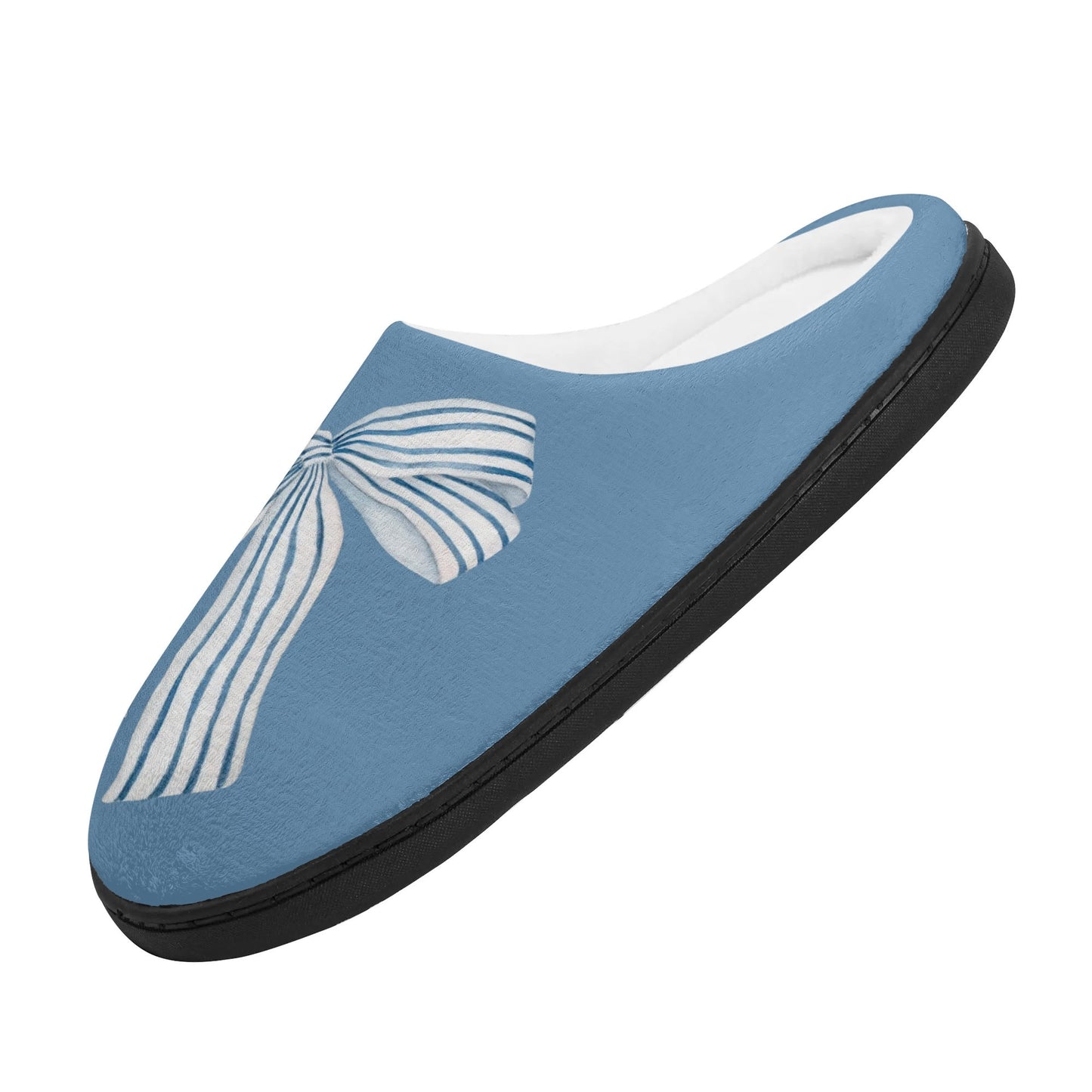 Bow Slippers-Blue