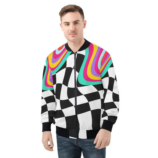 Mens Bomber Jacket-Checker