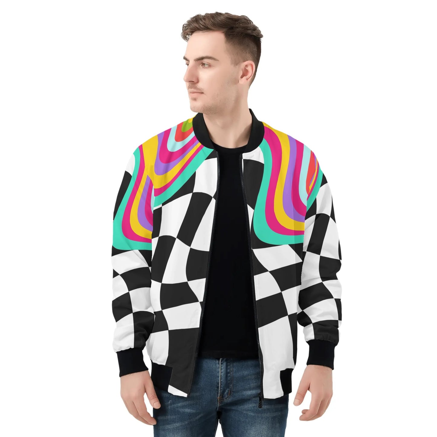 Mens Bomber Jacket-Checker