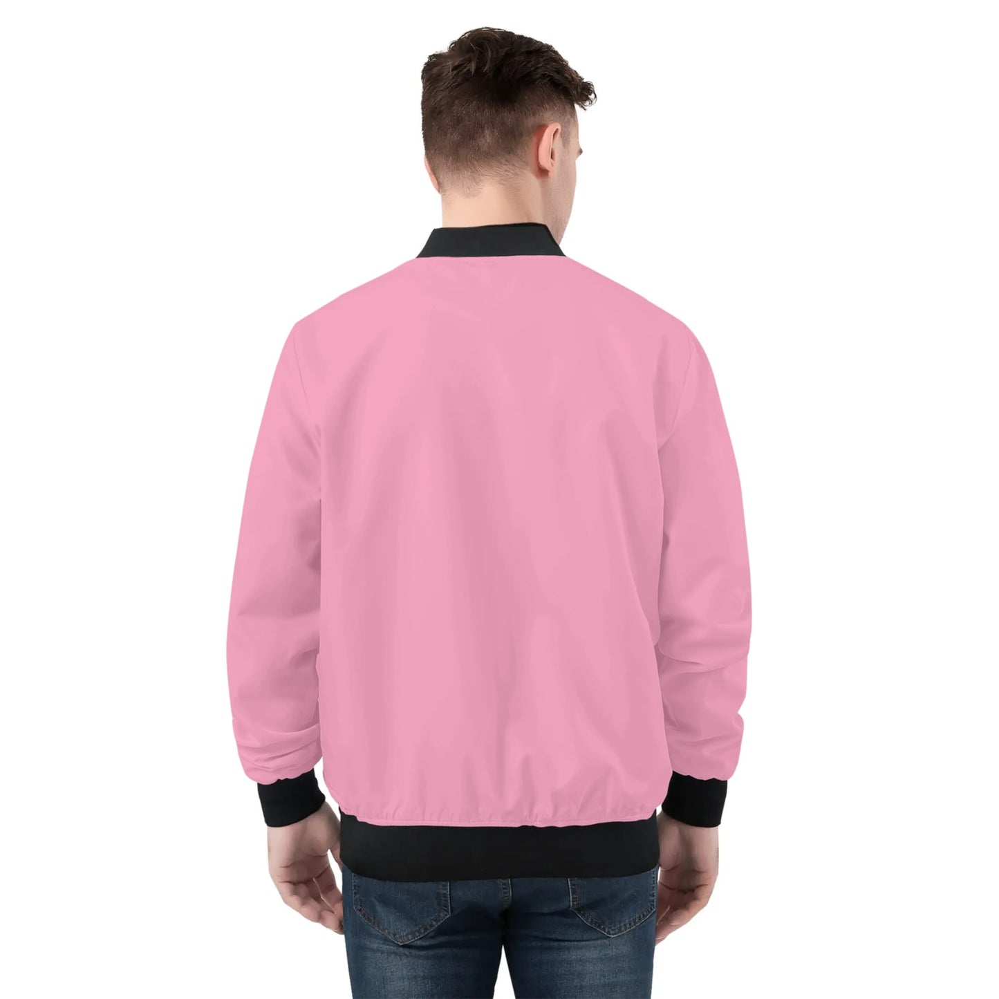 Mens  Bomber Jacket-Pink