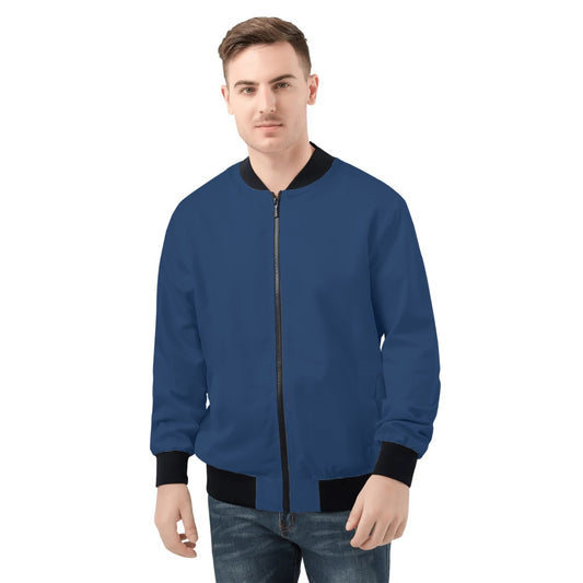 Mens Bomber Jacket-Navy