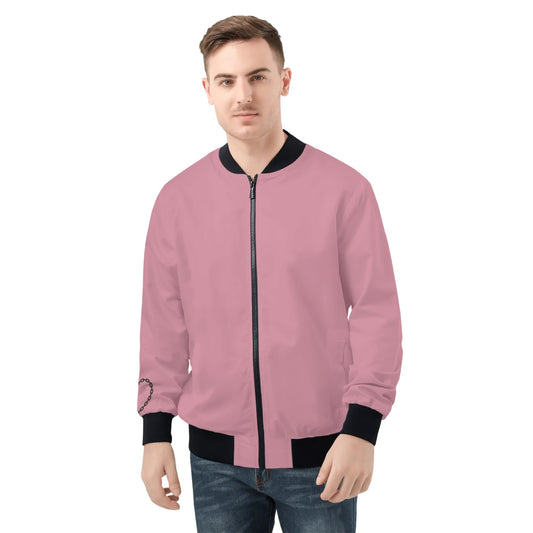 Mens Bomber Jacket-Pink