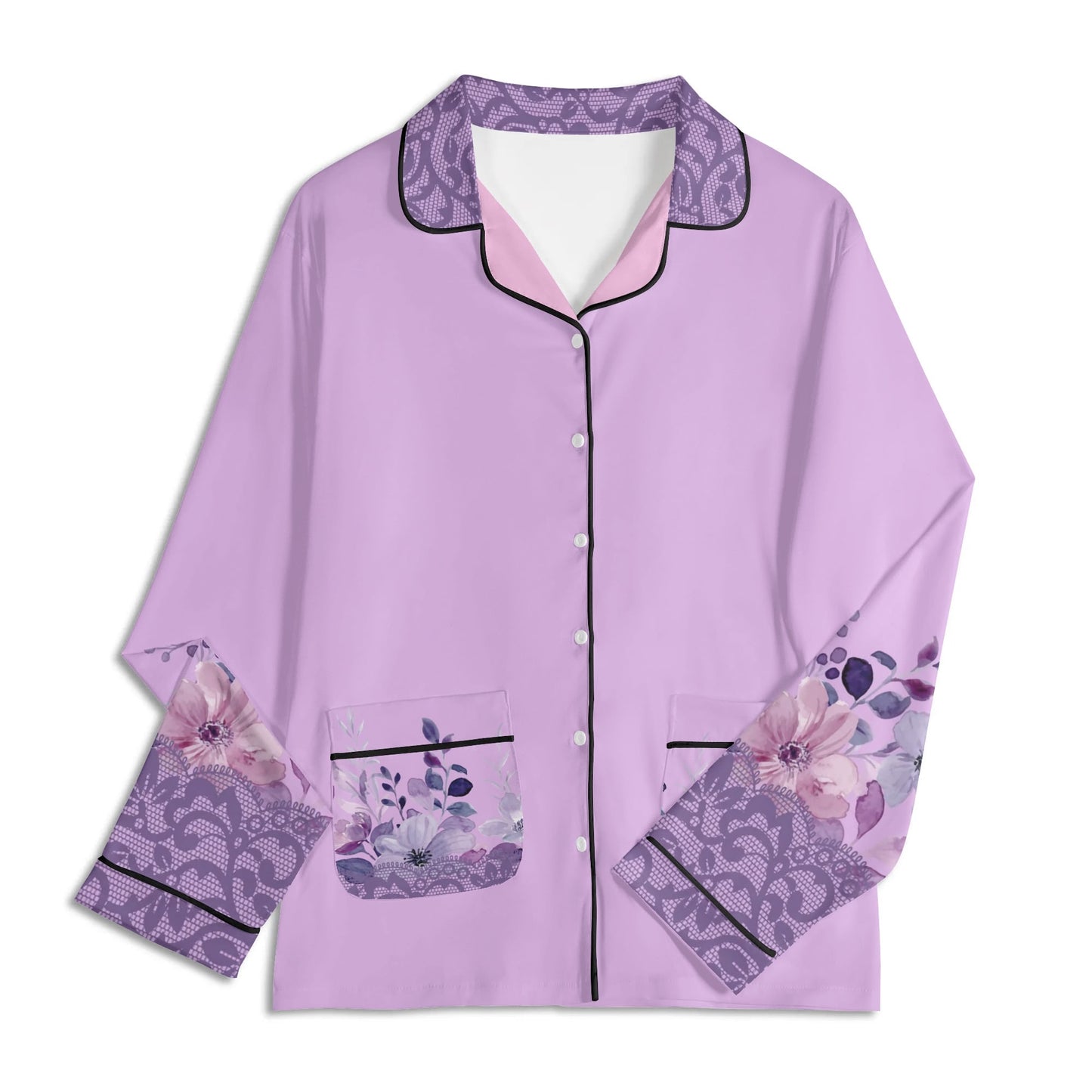 Blooming Nights PJ set-Purple Flowers