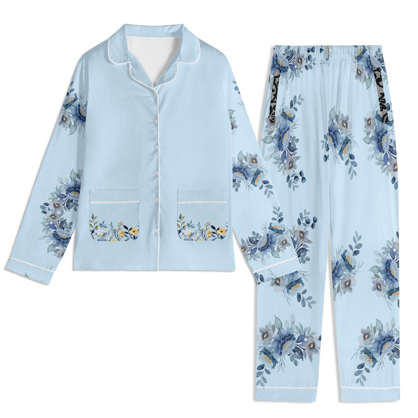 Blooming Nights PJ set-Blue Bells