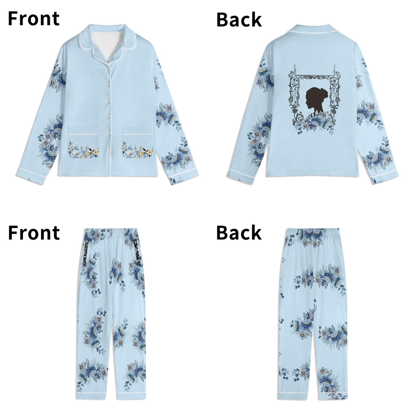 Blooming Nights PJ set-Blue Bells