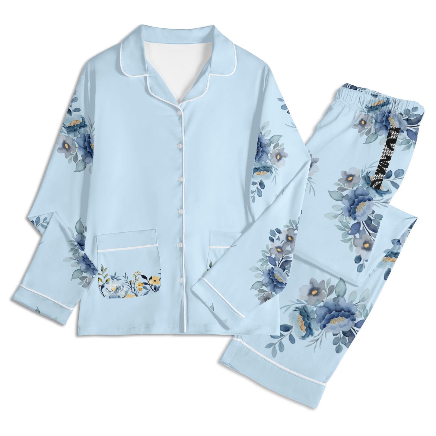 Blooming Nights PJ set-Blue Bells