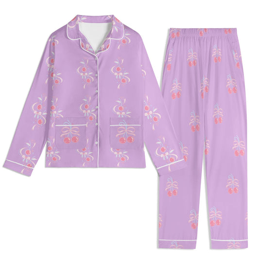 Bow and Cherries PJ Set