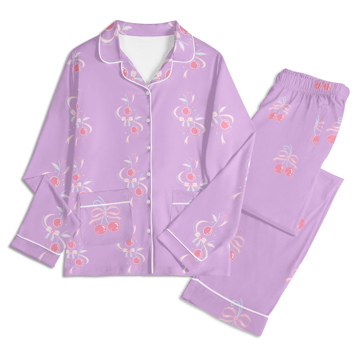 Bow and Cherries PJ Set