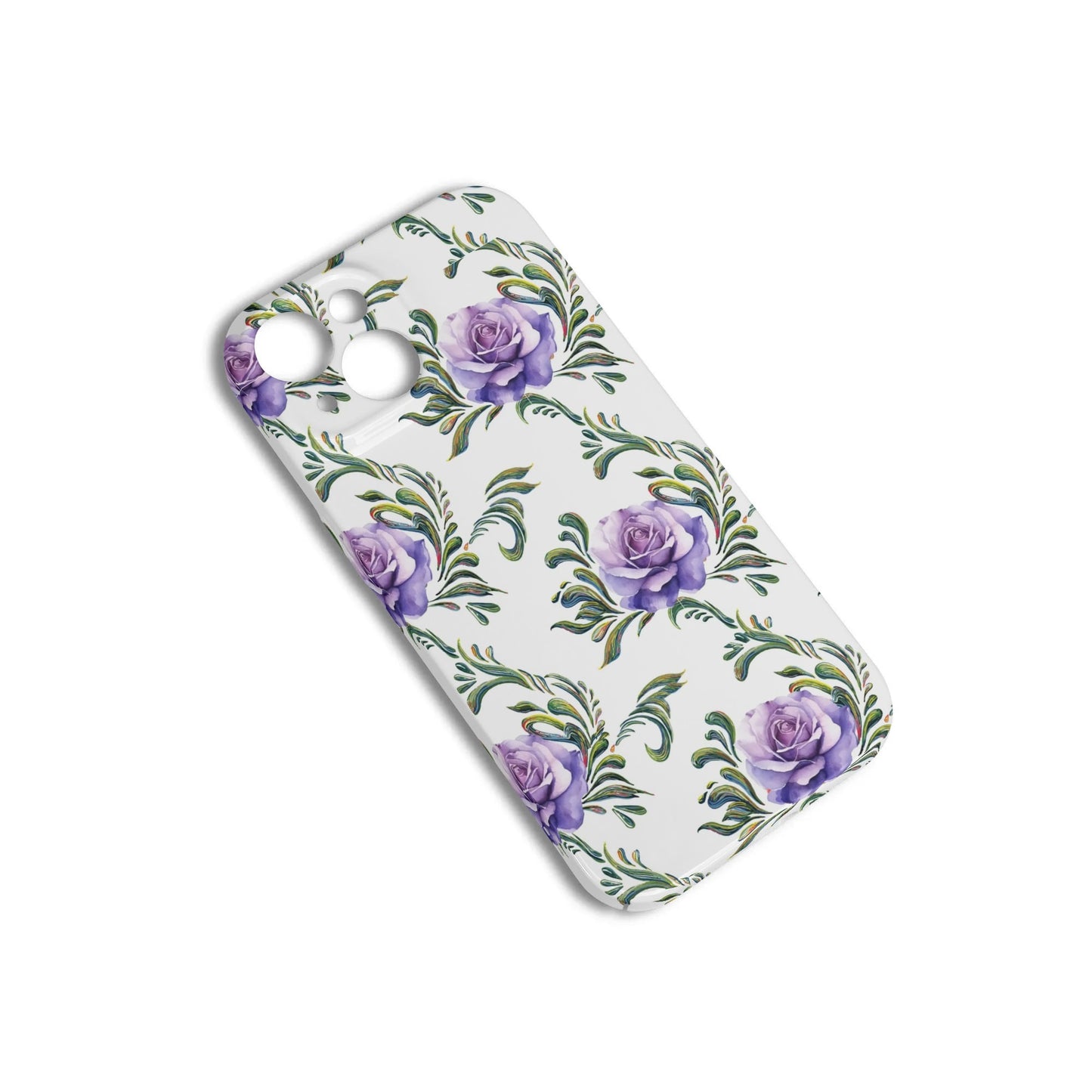 iPhone 15 Phone Case-Purple Rose