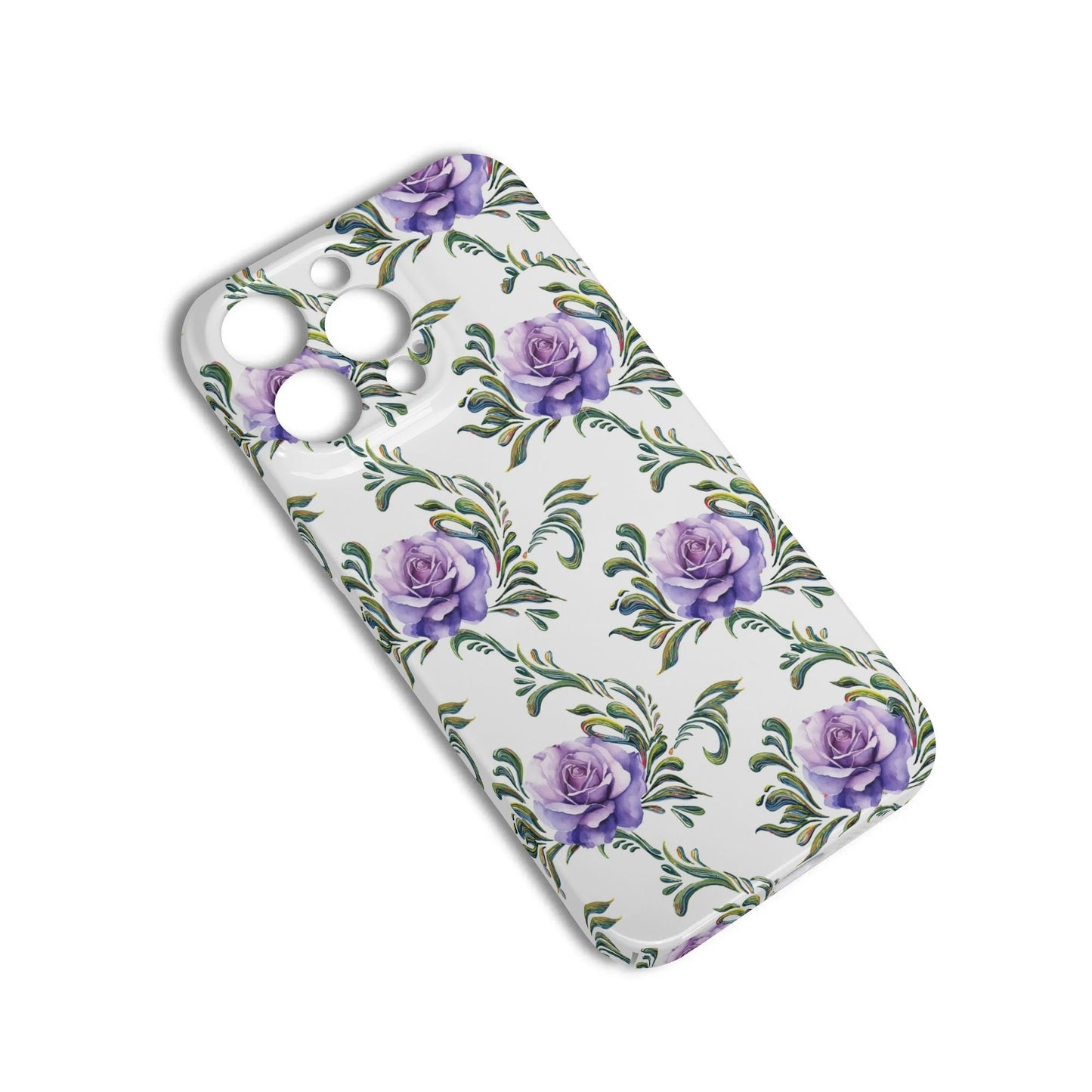 iPhone 15 Pro Max Phone Case-Purple Roses