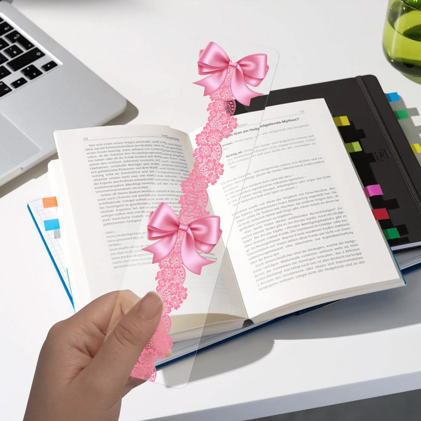 Pink Bow Bookmark