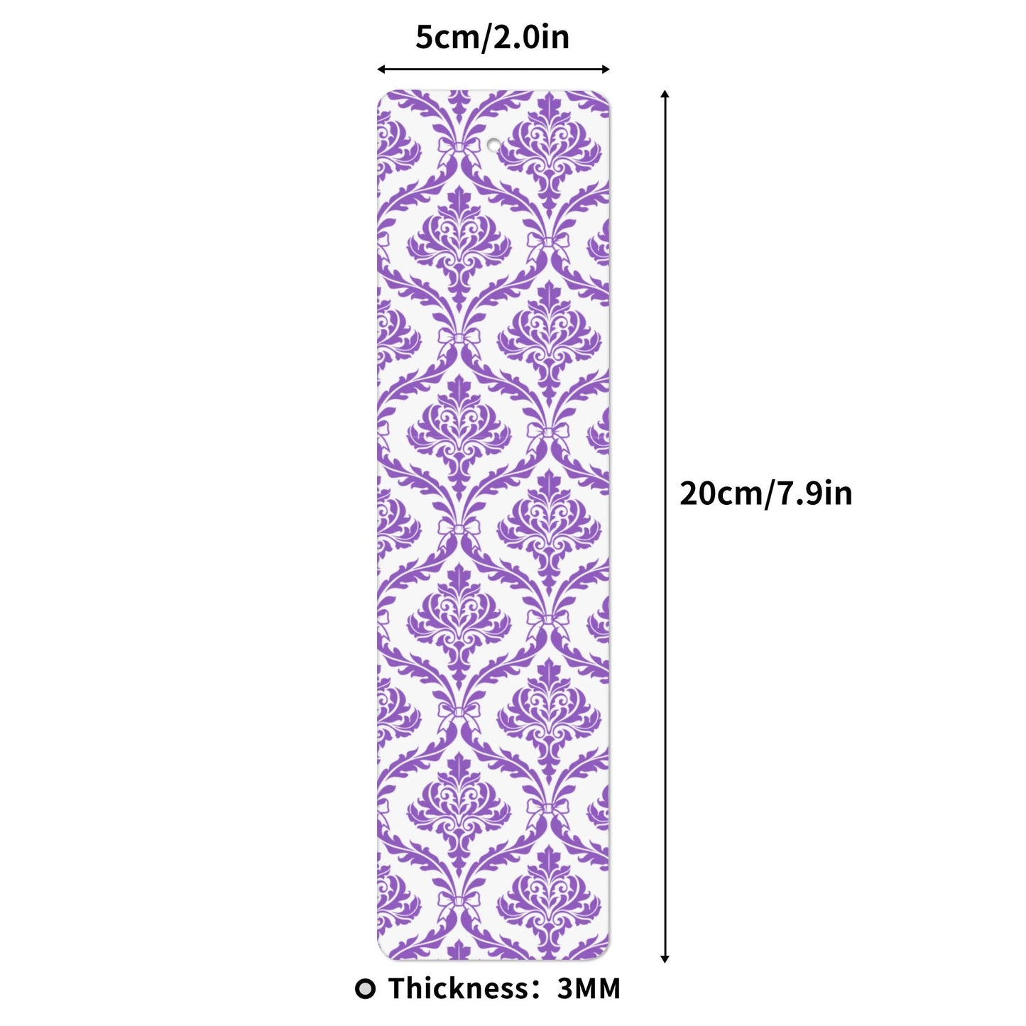 Purple Damask Bookmark