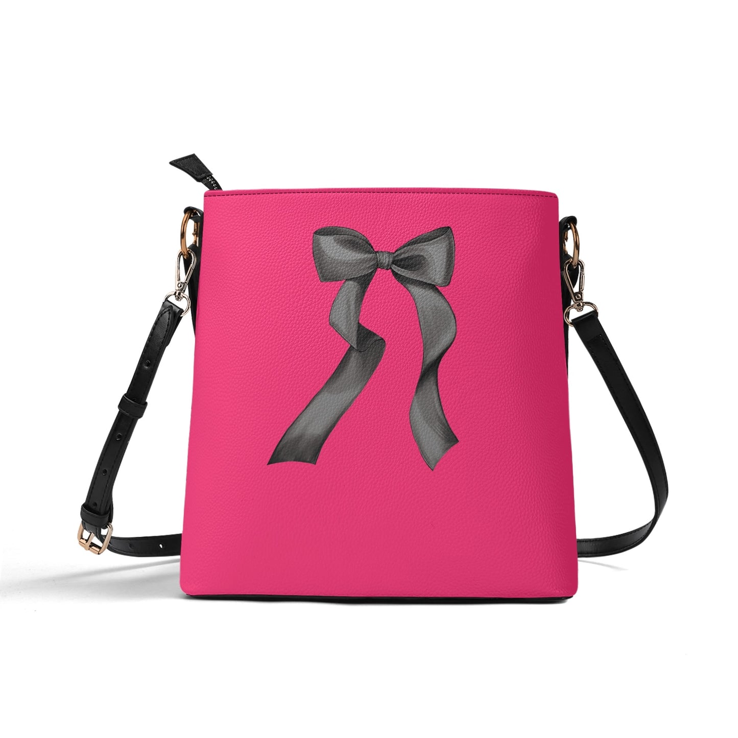 Black Bow Bucket Bag