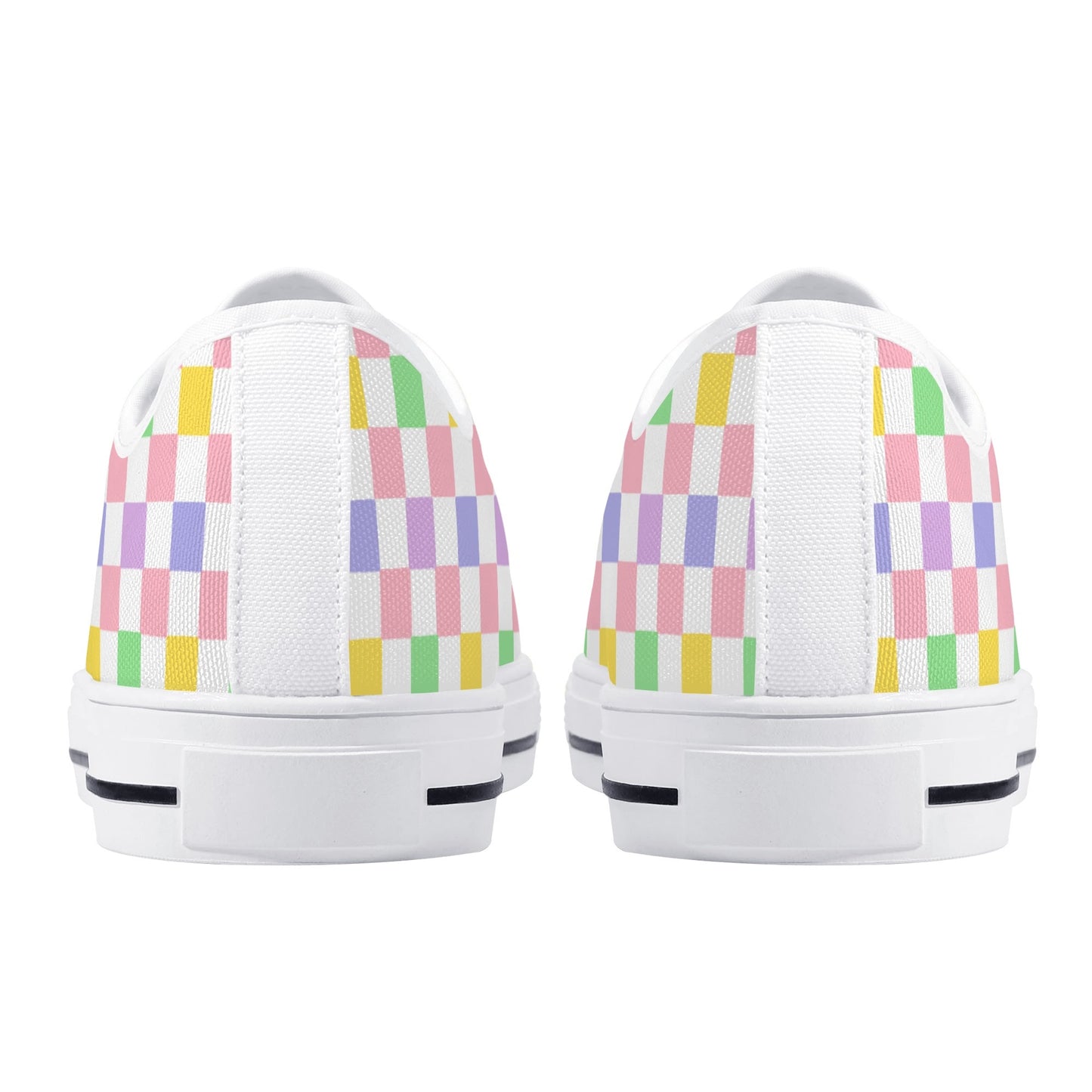 Pink Checker Canvas Shoes