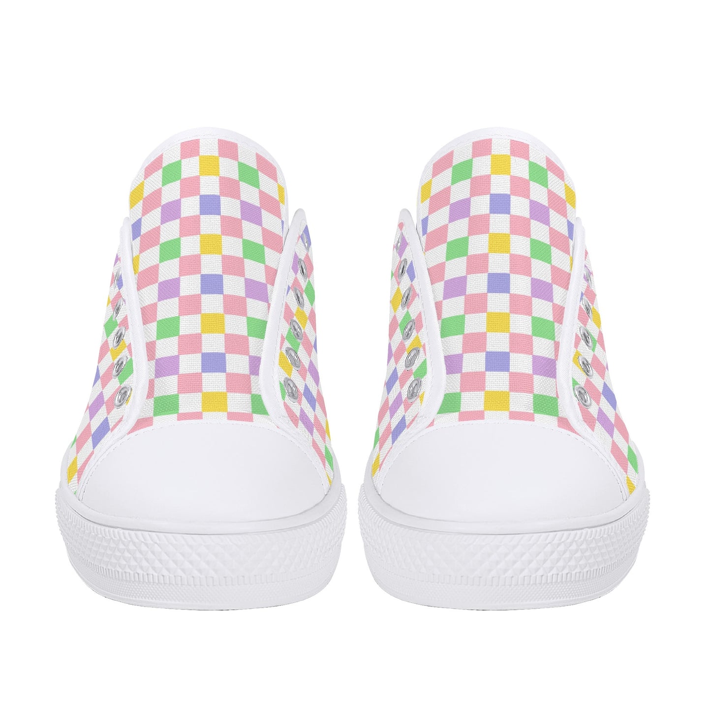 Pink Checker Canvas Shoes