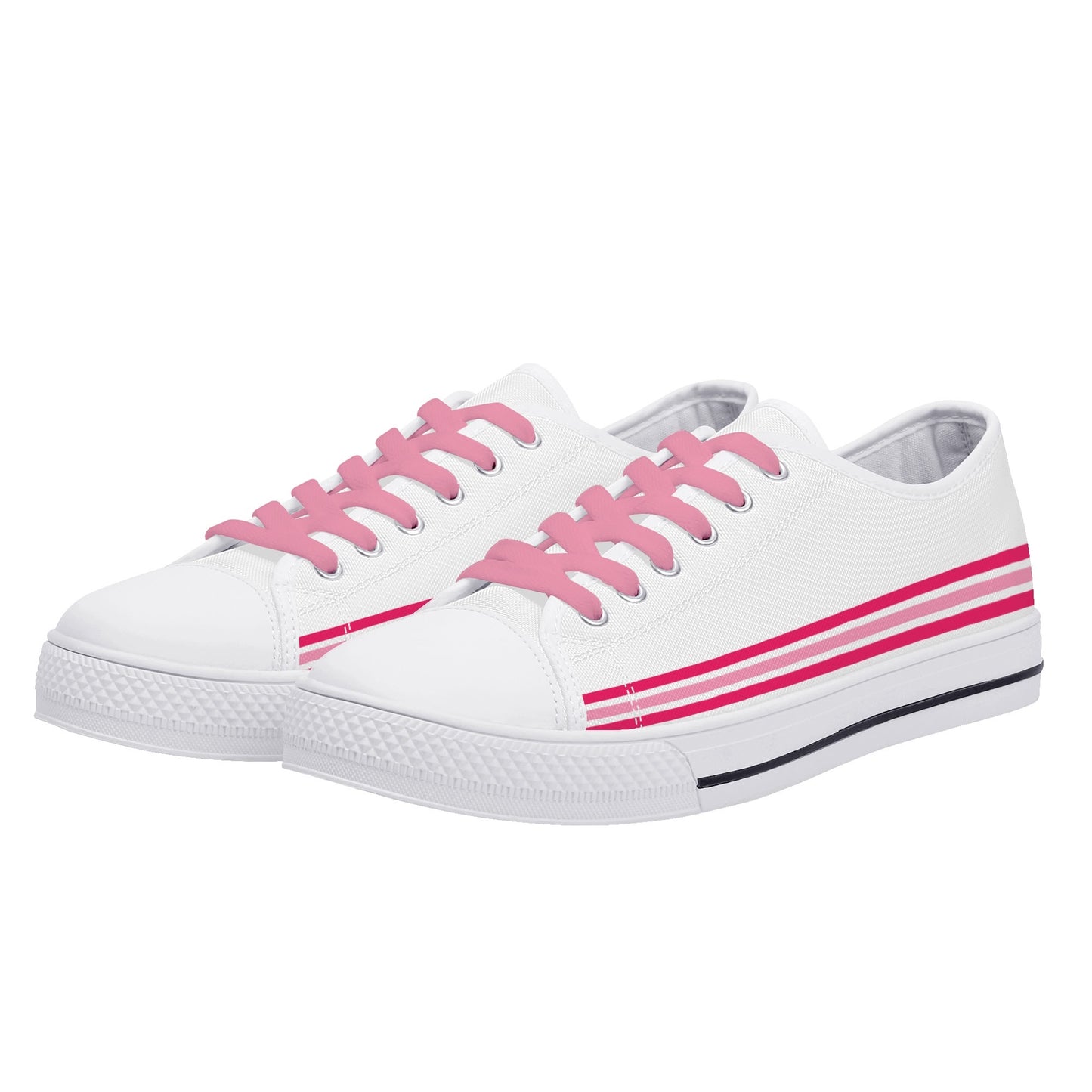 Pink Stripes Canvas Shoes