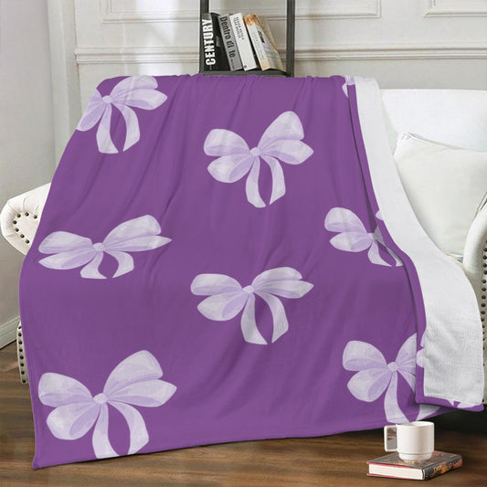 Dark Purple Fleece Blanket