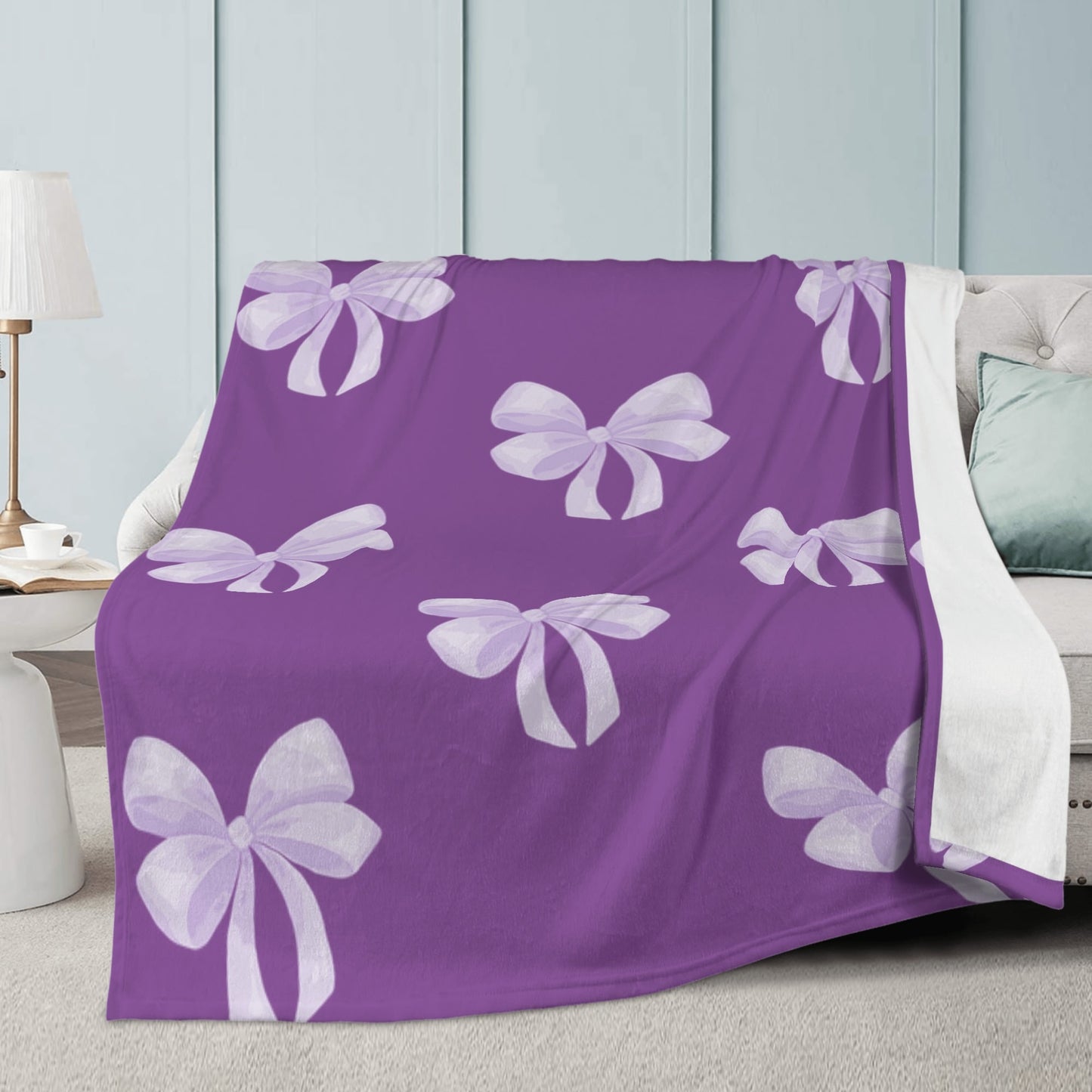 Dark Purple Fleece Blanket