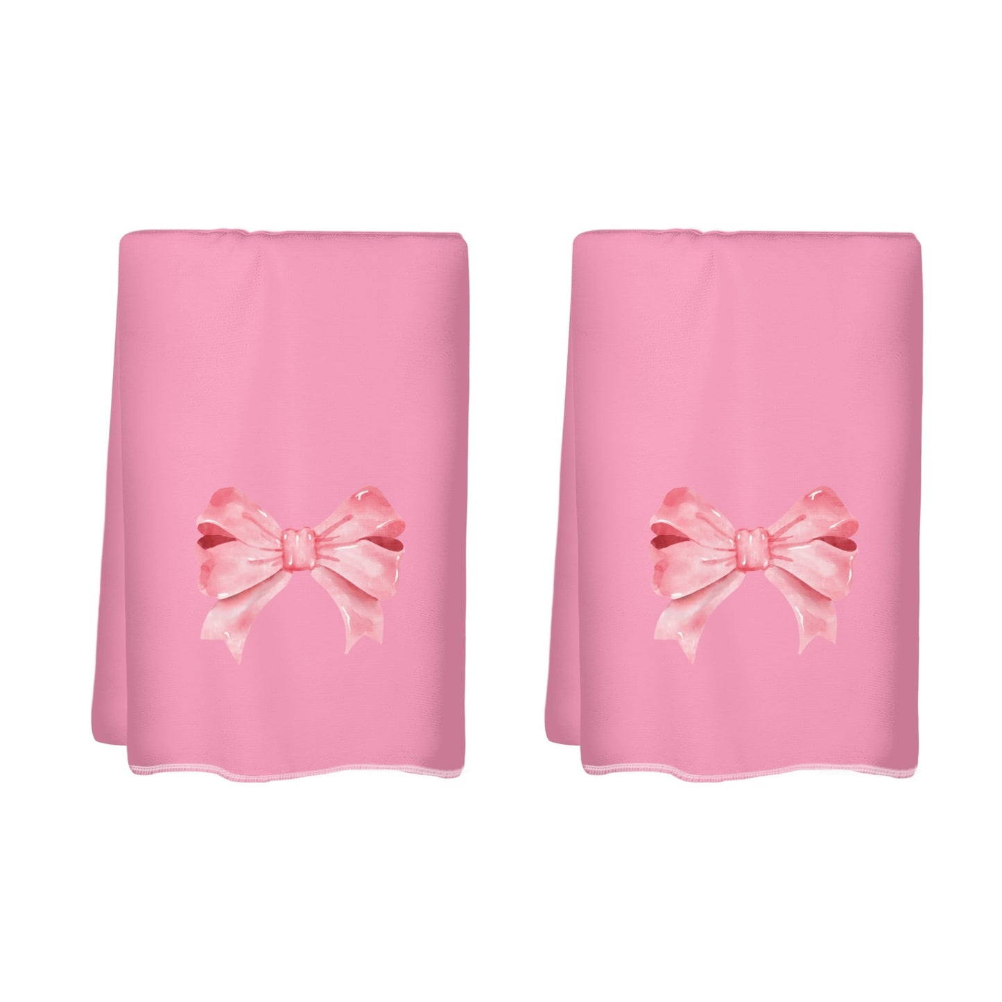 Pink Bow Hand Towel Set