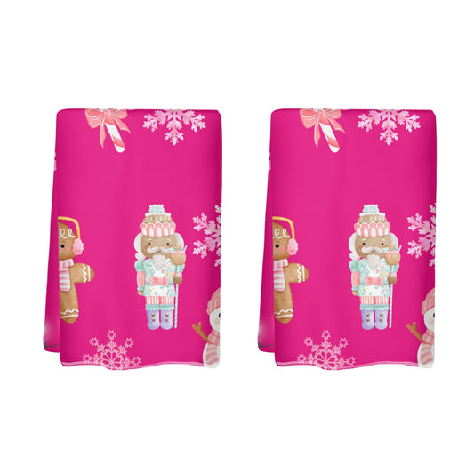 Pink Bow Hand Towel Set