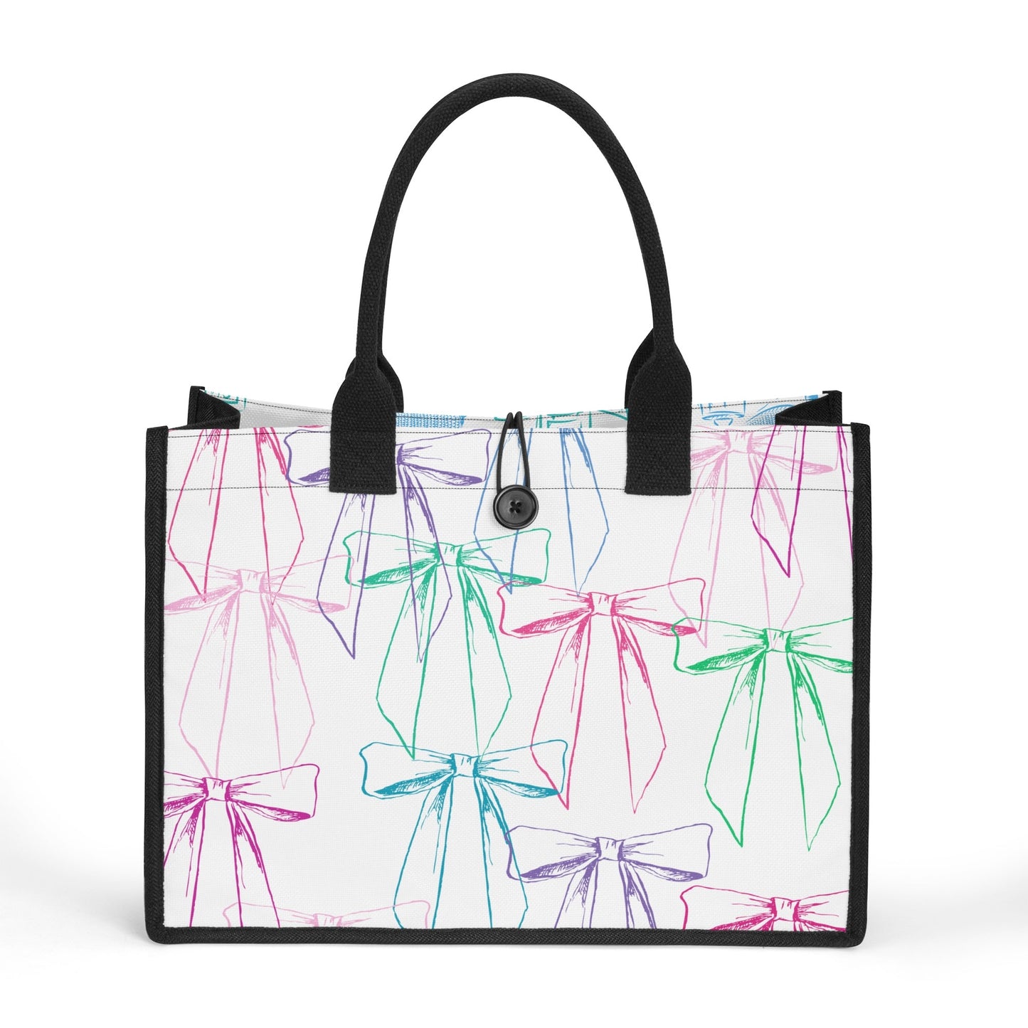 Bows/Perfume Canvas Tote Bag-Dual side design