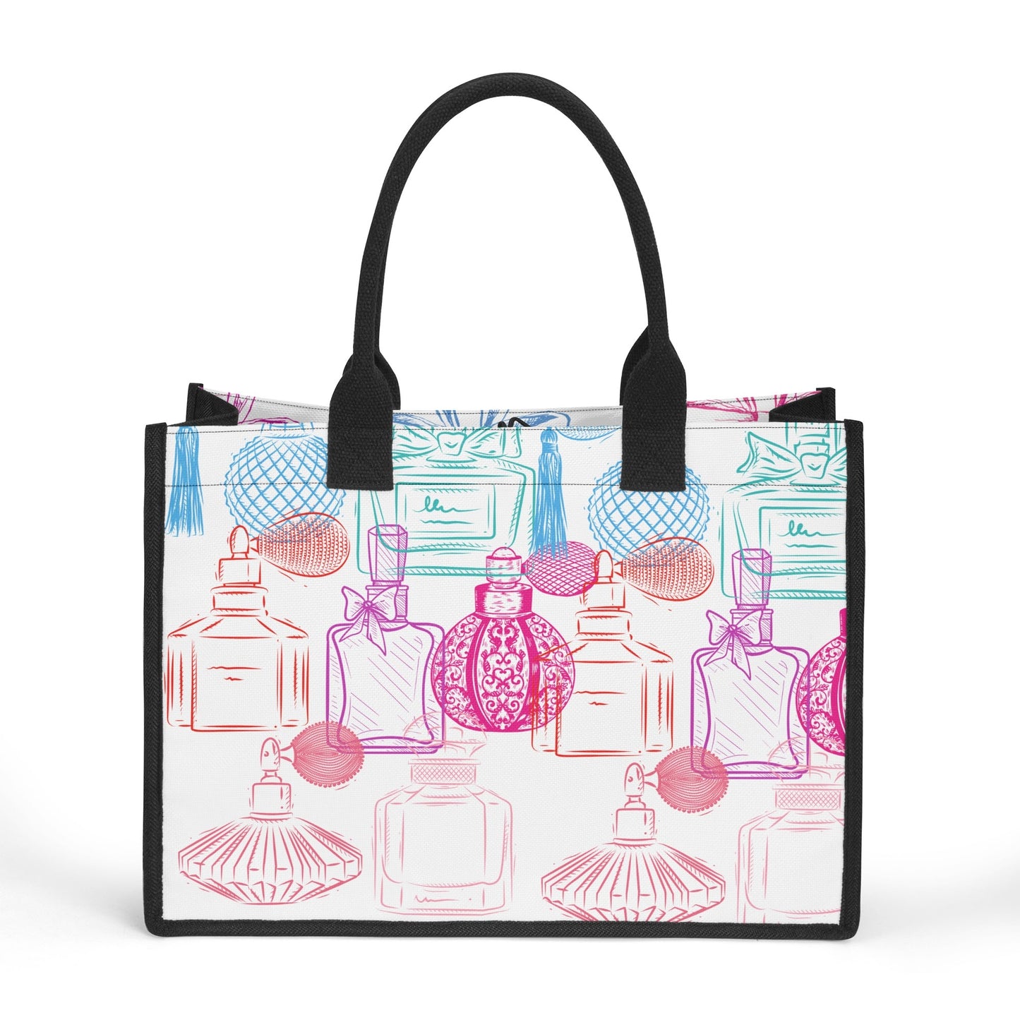 Bows/Perfume Canvas Tote Bag-Dual side design