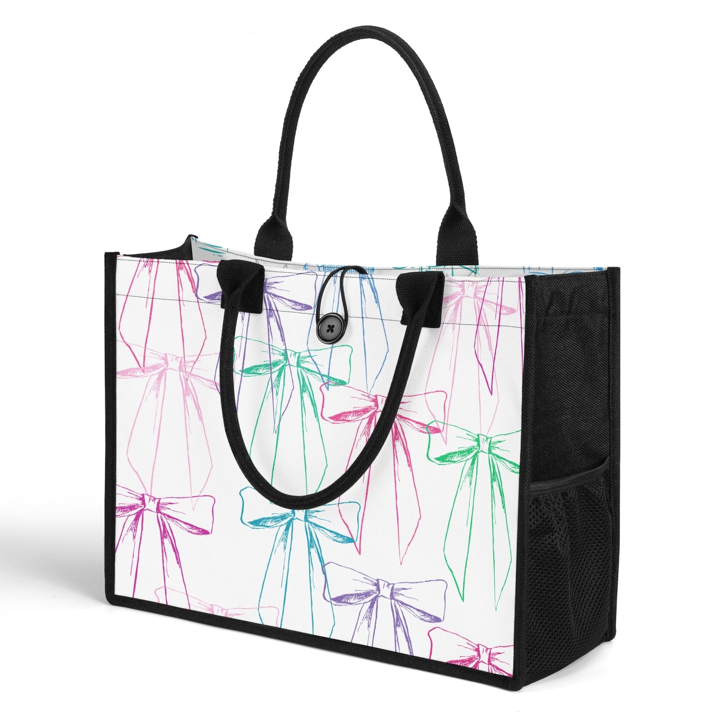 Bows/Perfume Canvas Tote Bag-Dual side design