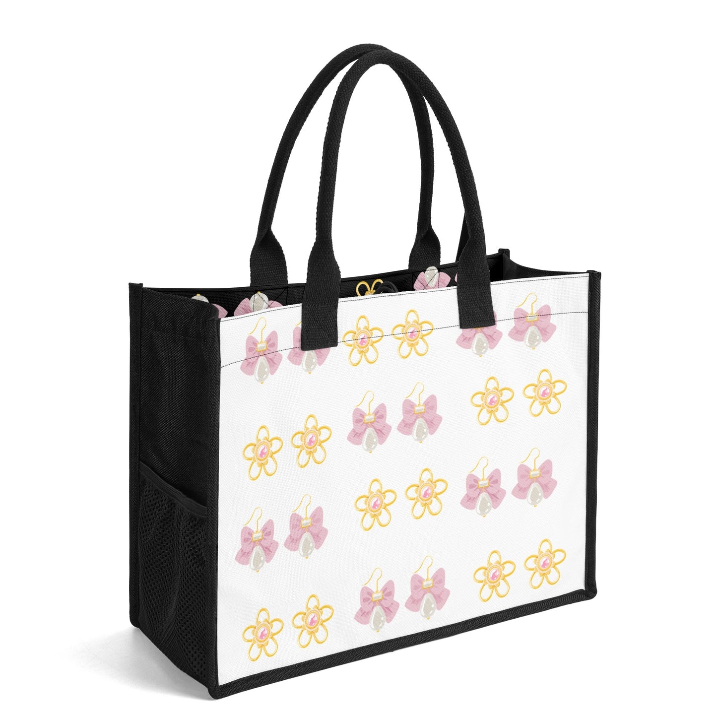 Earrings Canvas Tote Bag-Dual side design