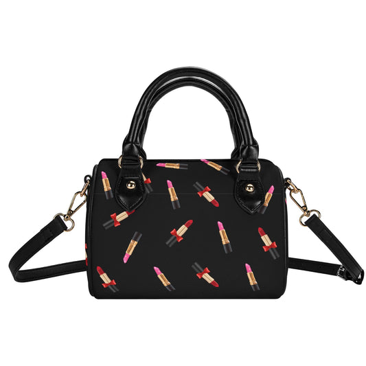 Gold Lipstick Bag-Black