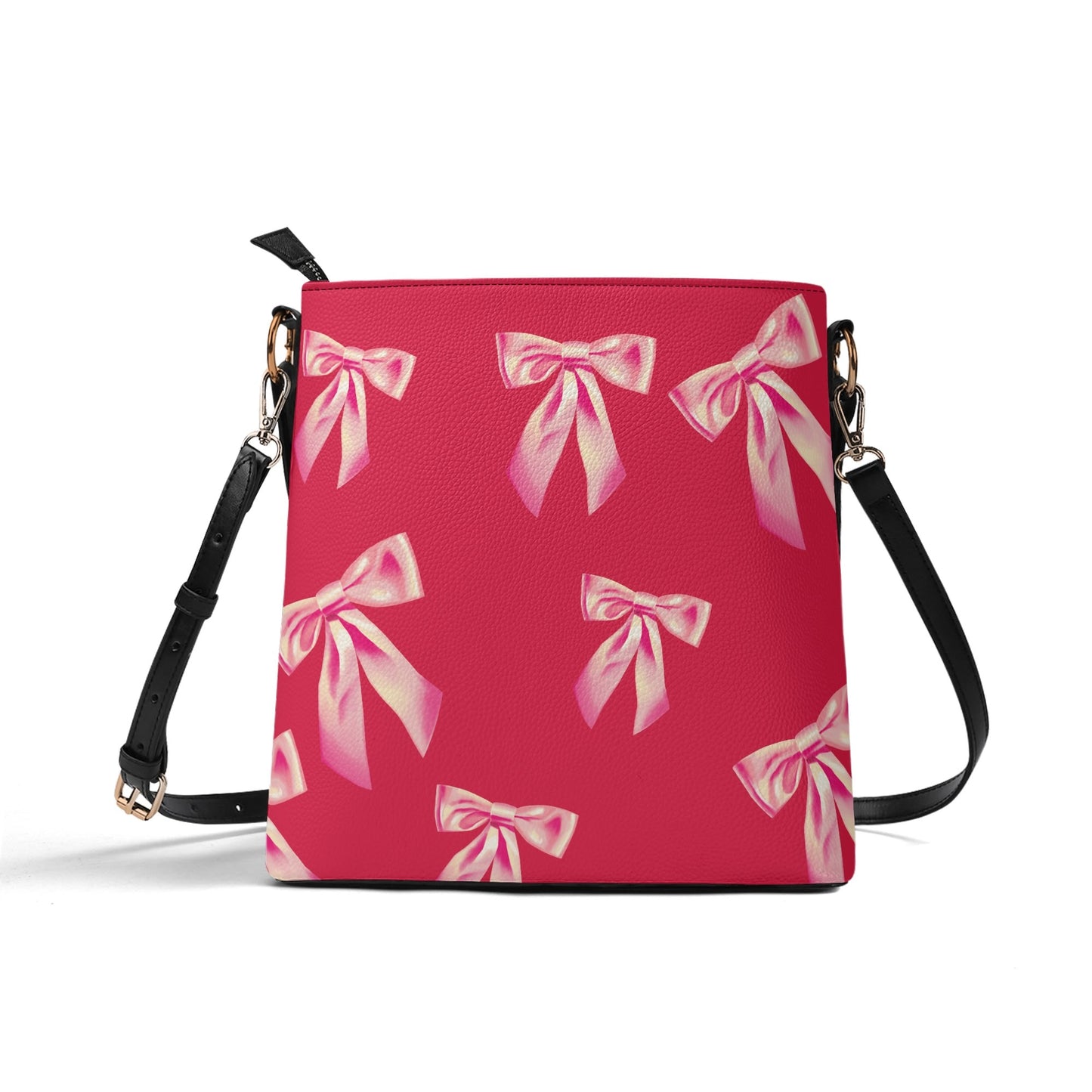 Cherry Pink and Bow Bucket Bag