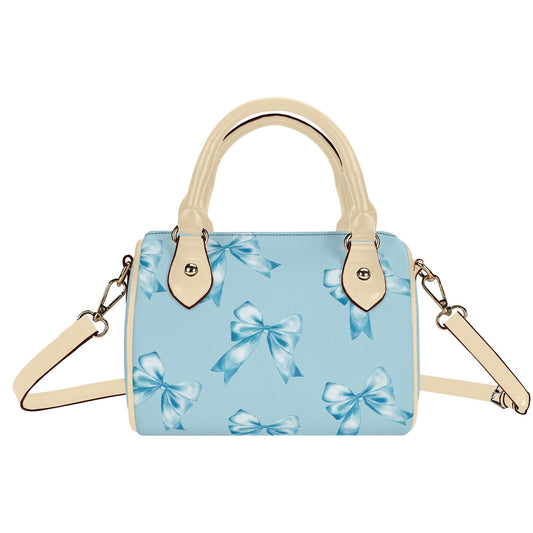 Blue Bows Boston Bag