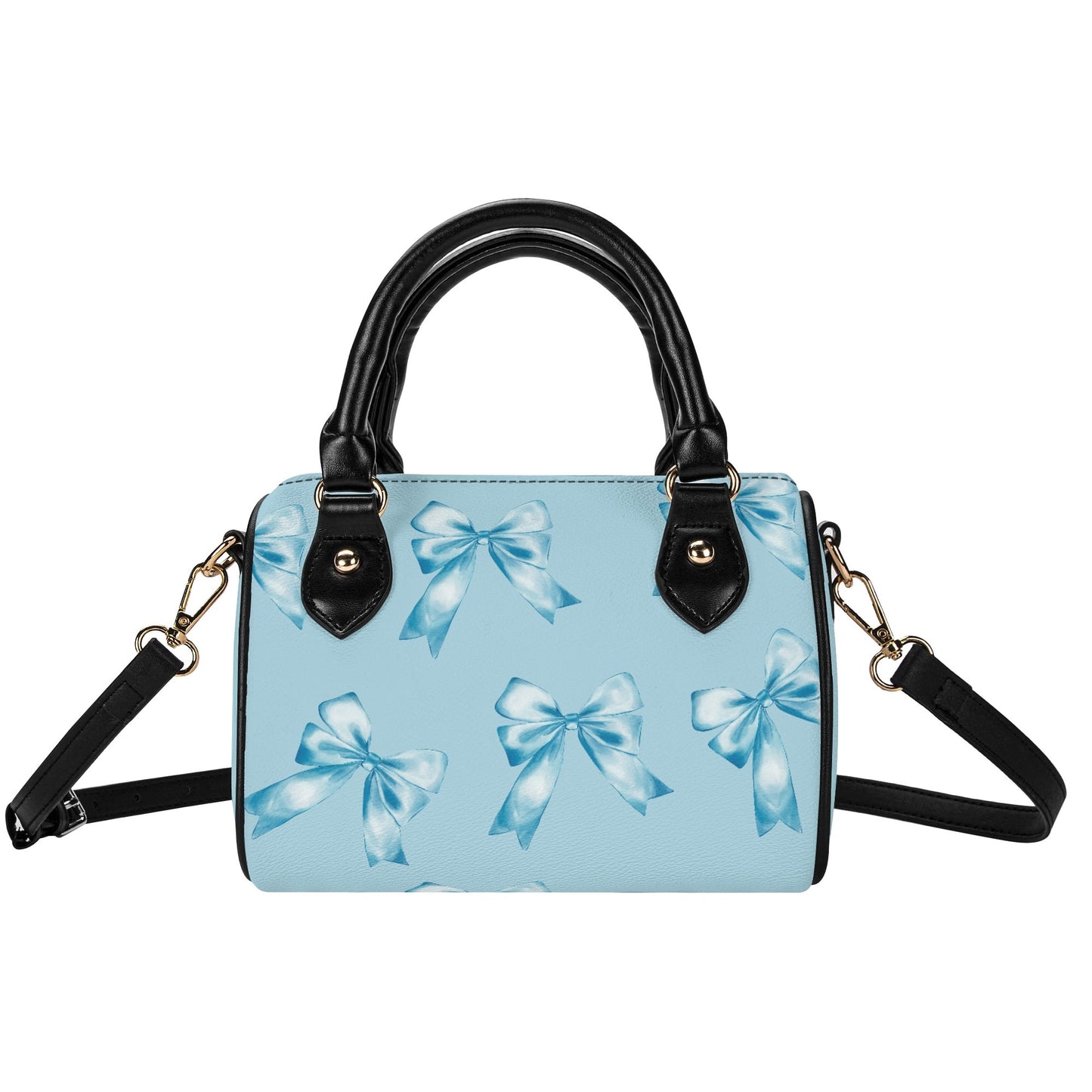 Blue Bows Boston Bag