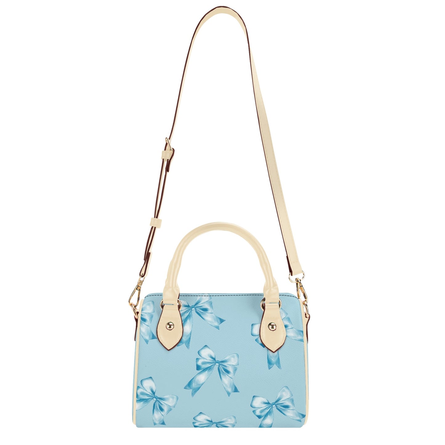 Blue Bows Boston Bag