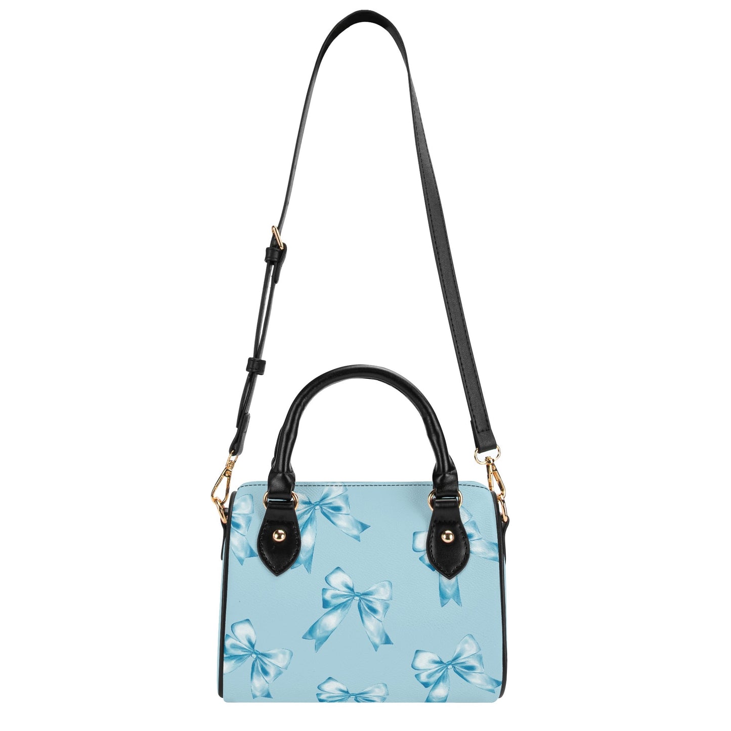 Blue Bows Boston Bag